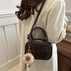 Women's 2025 Large Capacity Korean Fashion Shoulder & Crossbody Bag - Casual Retro Solid Color Handbag