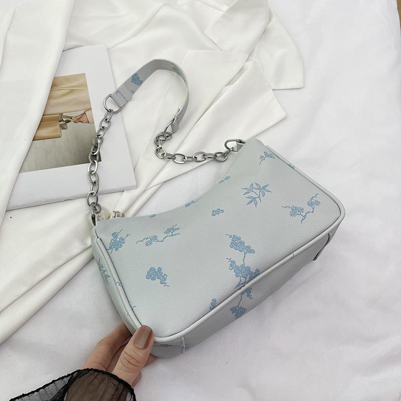 

Модна портативна маленька сумка жіноча 2024 літо нова проста на плече сумка для поїздок популярна модна сумка-месенджер маленька квадратна сумка синій