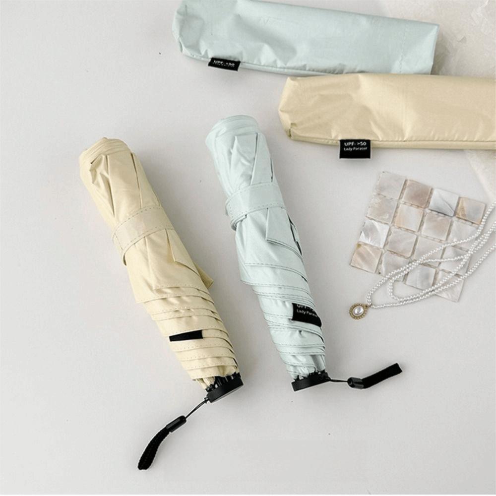 Compact Folding Ultra-Light Umbrella UV Protection Portable Parasol Sunshade Umbrella Rainy Season