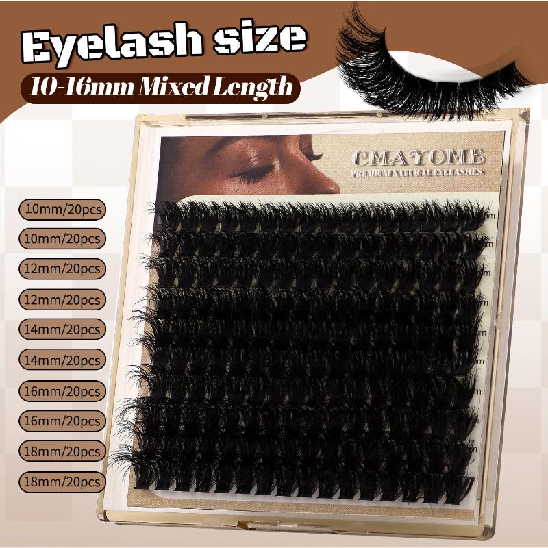 Flauschige Dicke Wimpernbüschel DIY Wimpernverlängerung Mix 8-25mm Wimpernbüschel 50D-100D Zarte Einzelne Wimpernverlängerungs-Büschel