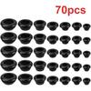 Black Cable Hole Plugs Rubber Grommet Assortment Kit Ring  Electrical Wiring