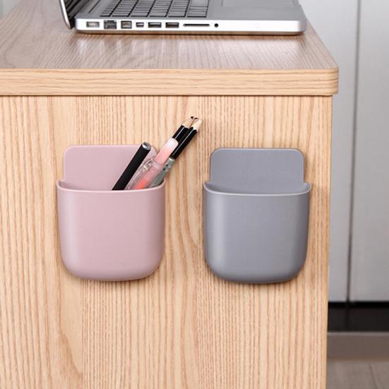 Storage Container Free Punch Storage Mobile Phone Holder Wall Mount Remote Control Storage Box for Bedside Table