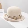 Women Breathable Fishing Cap With Curved Brim And Elegant Bow For Beach Days