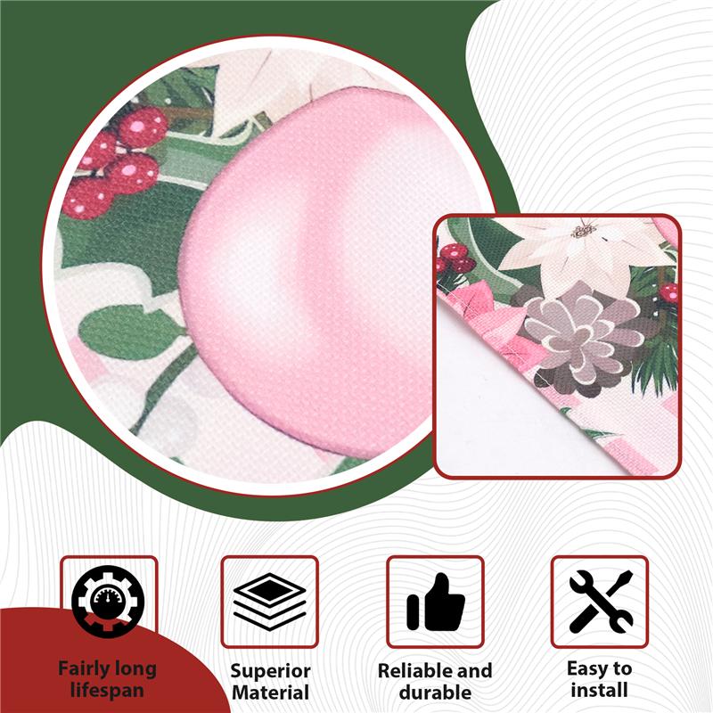 Good-4PCS Xmas Trees Snow Pink Christmas Placemats Winter Table Mats For Kitchen Dining Decoration