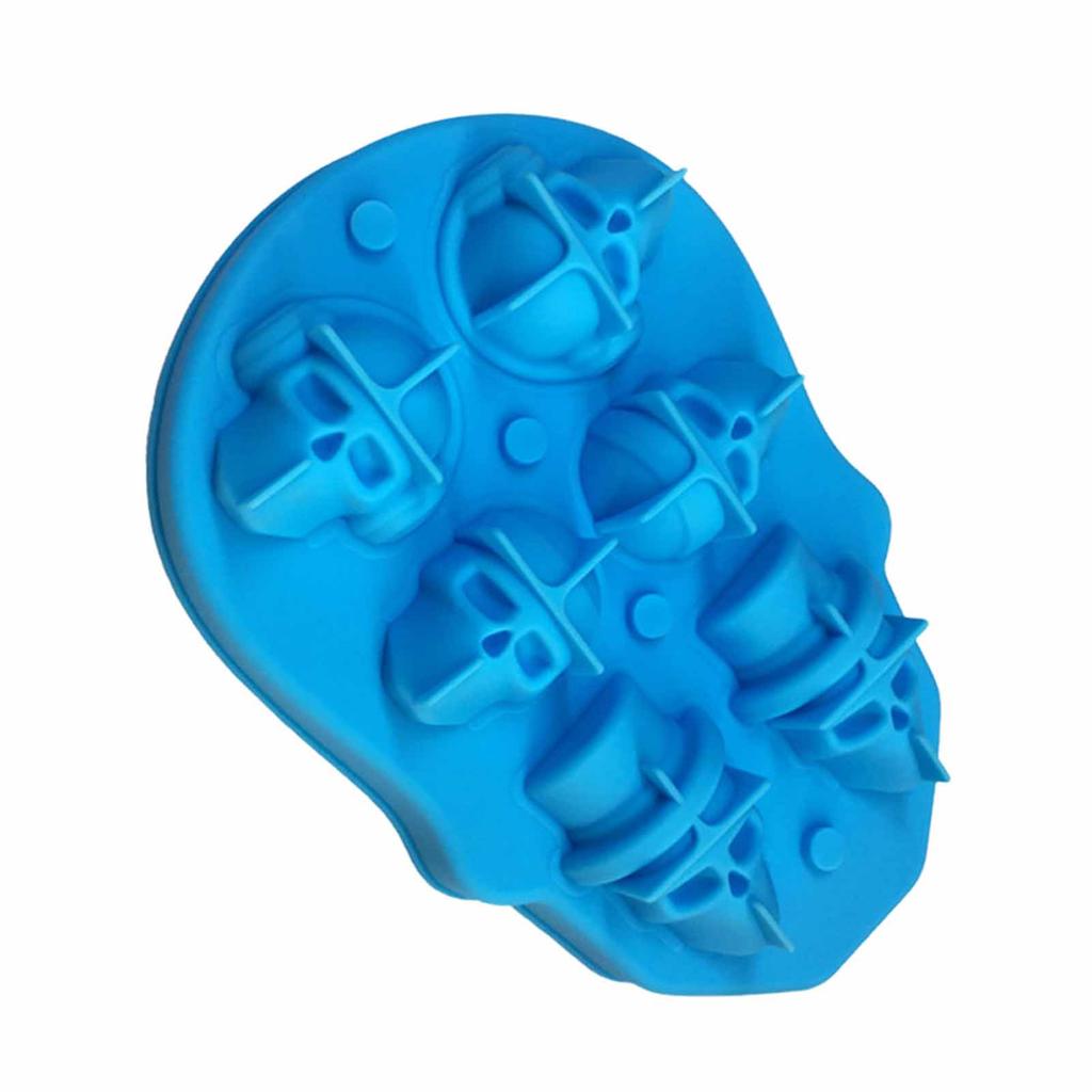 Halloween 3d Skull Cake Molds Silicone Diy Cookie Cutter Mold Ice Mold Large Skull Cake Pan Halloween Decor Birthday Party
