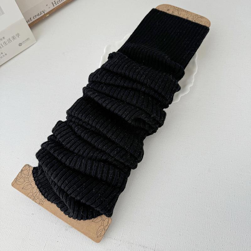 Soft Skin-Friendly Sweat-absorbent Knitted Leg Warmers White Leg Guards Korean Ins Style Foot Covers College JK Slouch Socks