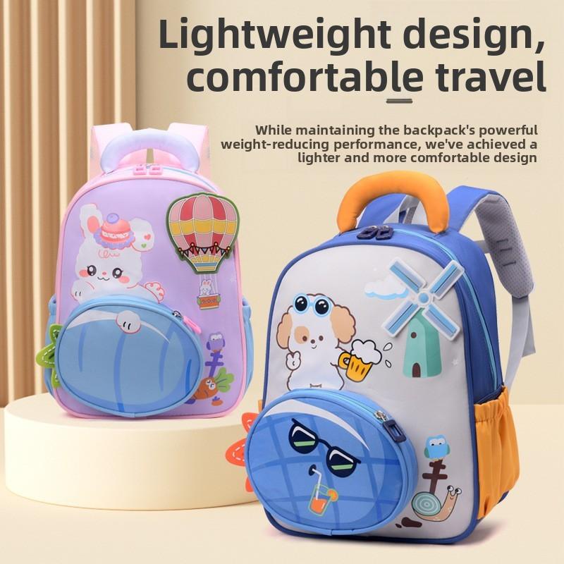 Cartoon Kids School Backpack With Breathable Oxford Fabric For Preschool Children