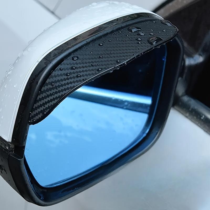 1Pair of Car Rearview Mirror Rain Cover, Rain Eyebrows, Thickened Carbon Fiber Texture Rearview Mirror Rain Cover