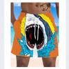 3D-gedruckte Cartoon-Haifischmuster Strand Herren Bunte Tier Muster Schwimm Sommer Hawaiianische Surfshorts