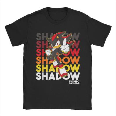 Shadow The Hedgehog Men T Shirts Fun Tees Short Sleeve Crewneck T-Shirts 100% Cotton Birthday Present Tops