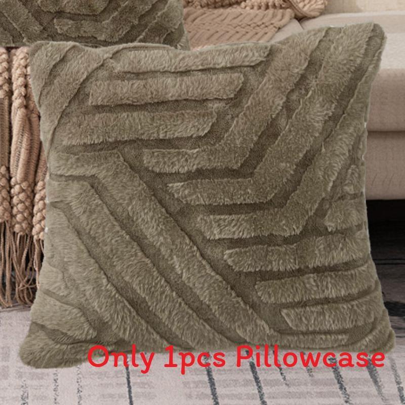 Stereoscopic Color Solid Plush Pillowcase Cushion Cover Decorations Bedroon