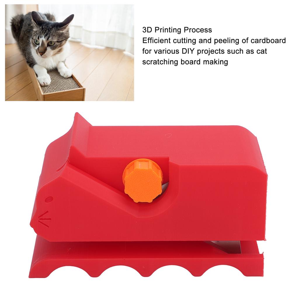 Cat Scratching Board Cutter Portable Ergonomic Adjustable Efficient 3D Printed Cat Scratcher Cardboard Cutter for Stripping