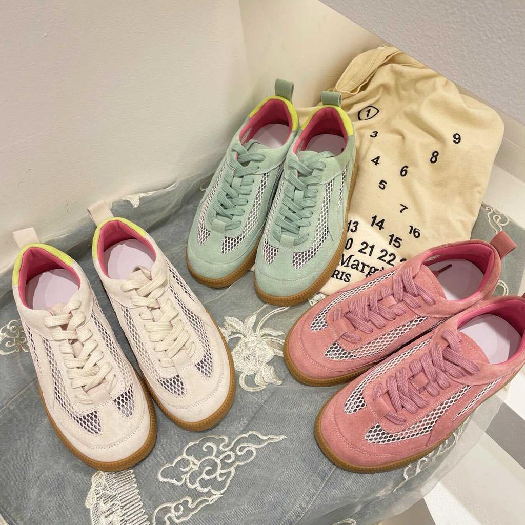 2025 new autumn dopamine breathable net shoes women's versatile flat baseplate shoes casual sports little white shoes German training shoes