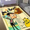 Mr Bean's Silly Adventure Themed Anti-Slip Rugs - Polyester Home Decor, Suitable for Bedrooms, Living Rooms, Doorways, Studios, and Decorations