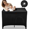 Portable Stretchy Crib Canopy Cover Crib Sunshade Provides Darkness and Ventilation for Travel and Home Daily Use