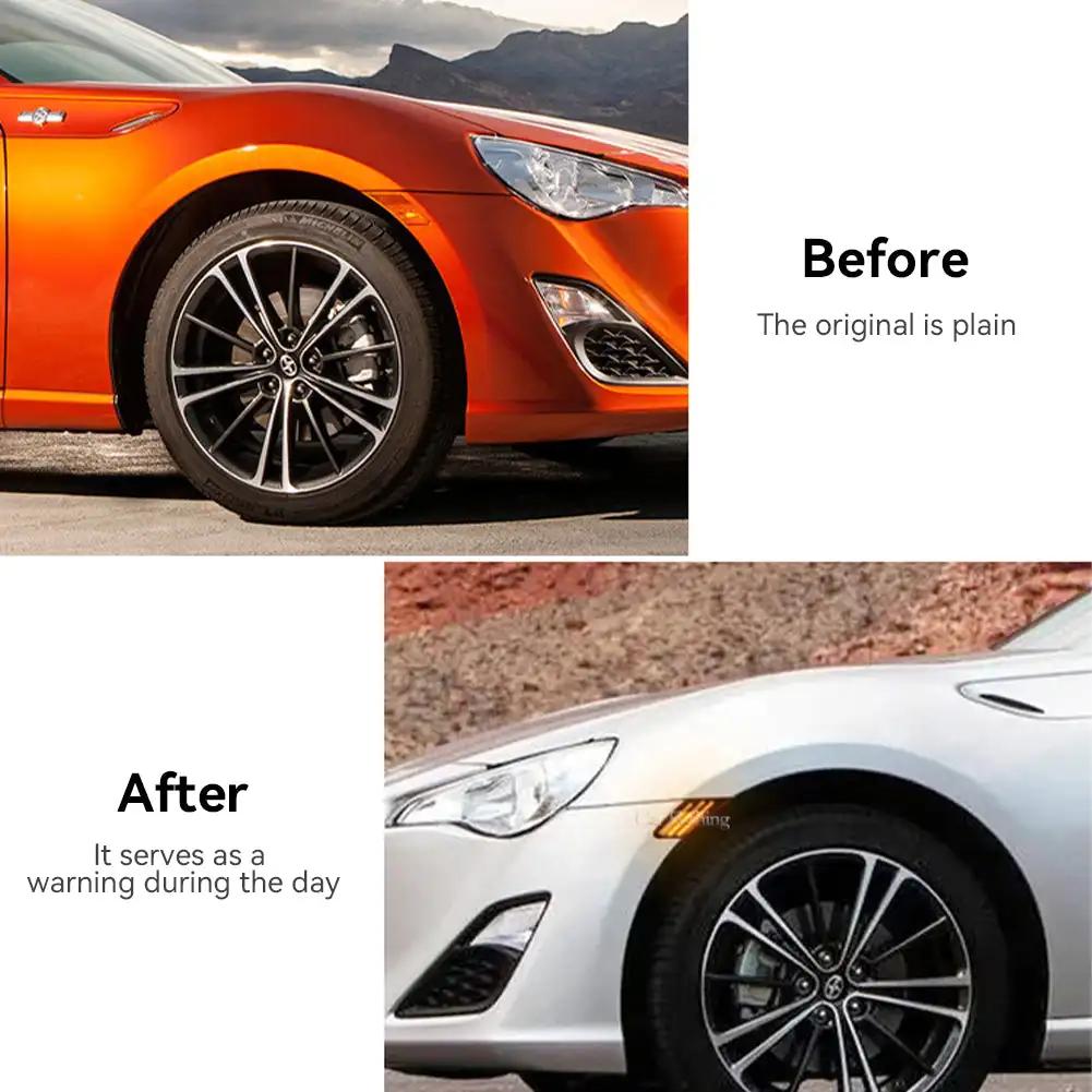 1 Pair LED Car Dynamic Side Marker Blinker Light For Toyota 86 FT86 GT86 Scion FR-S Subaru BRZ Turn Signal Lamp