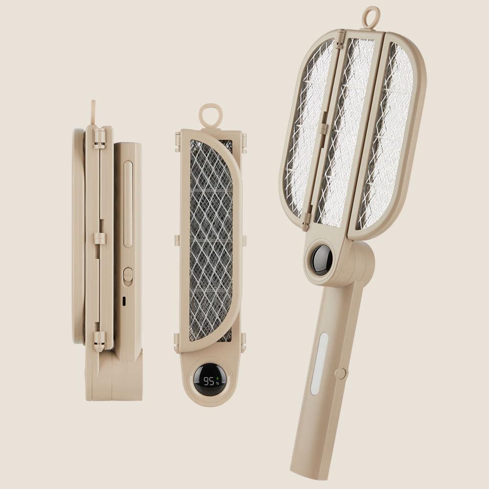 

Складная электрическая мухобойка, ловушка для насекомых, перезаряжаемый фонарь от комаров на 1200 мАч, портативный ультрафиолетовый фонарь для уничтожения насекомых хаки