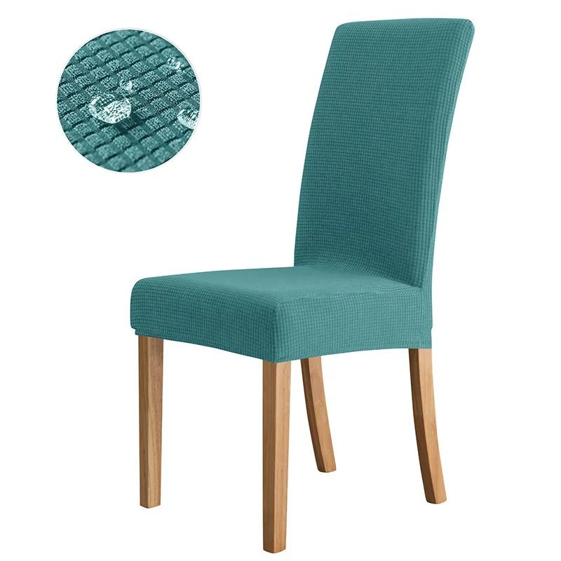 Soft Cheap Waterproof Chair Covers Solid Colours Chair Cover Stretch Elastic Office Chair Banquet Furniture Protector Home Decor