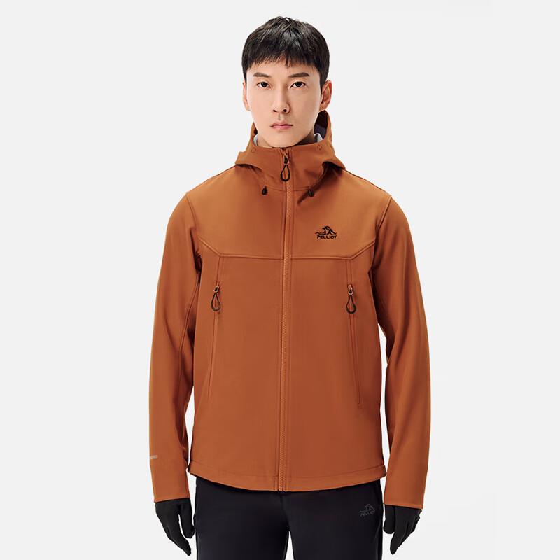 PELLIOT Men's Hooded Windproof Softshell Jacket