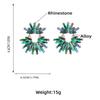 Pinkdudu Multi-Color & Green Rhinestone Earrings Ultra Sparkle Statement Studs PD1064