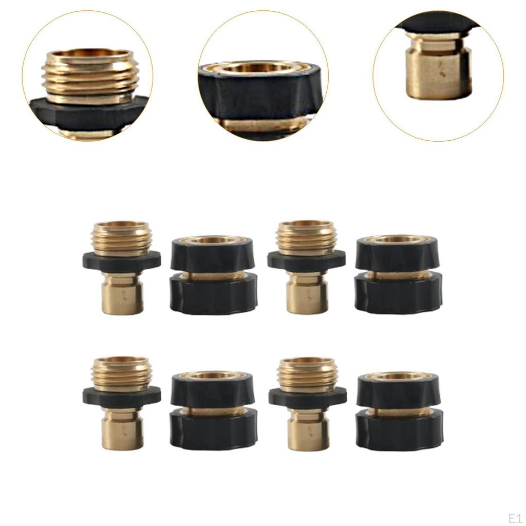 4 Stück 3/4" Gartenschlauch Schnellverbinder Messing Ersatz Anti-Leck Wasser Robuster Adapter