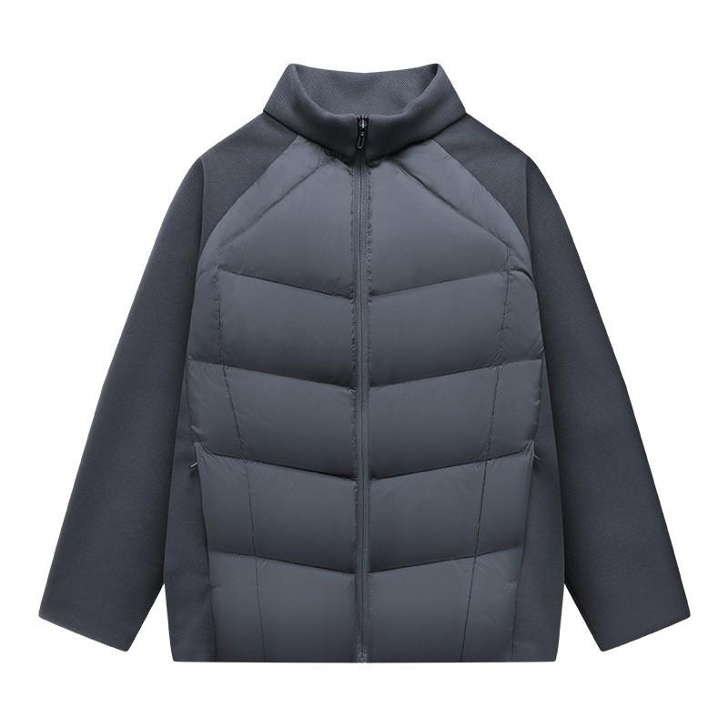 Mens Lightweight Down Jacket With Stand Collar 90% White Duck Warm Winter Coat Daily Wear