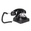 Retro Telephone Classic Button Dial Decorated Corded Landline Phone for Home Office Business Black