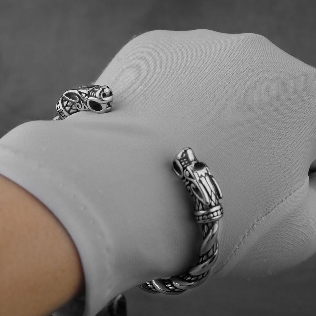 Viking Faucet Tricolor Optional Cuff Bracelet Stainless Steel Fashion Trend Wedding Gift Men's Jewelry Wholesale