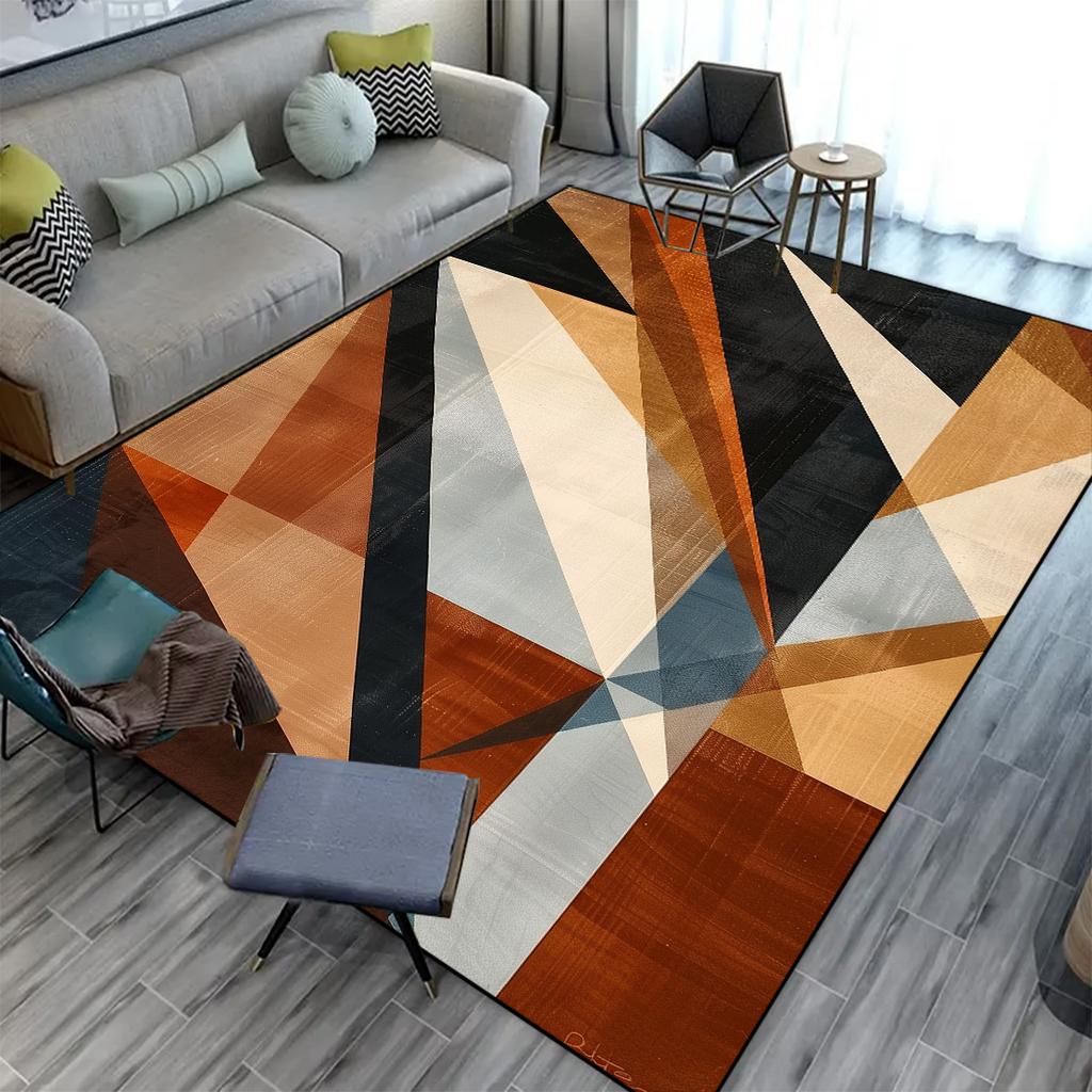 Modern Geometric Abstraction Carpet Living Room Large Size Non-slip Rug 200x300cm Light Luxury Bedroom Mat Corridor Lounge Rug