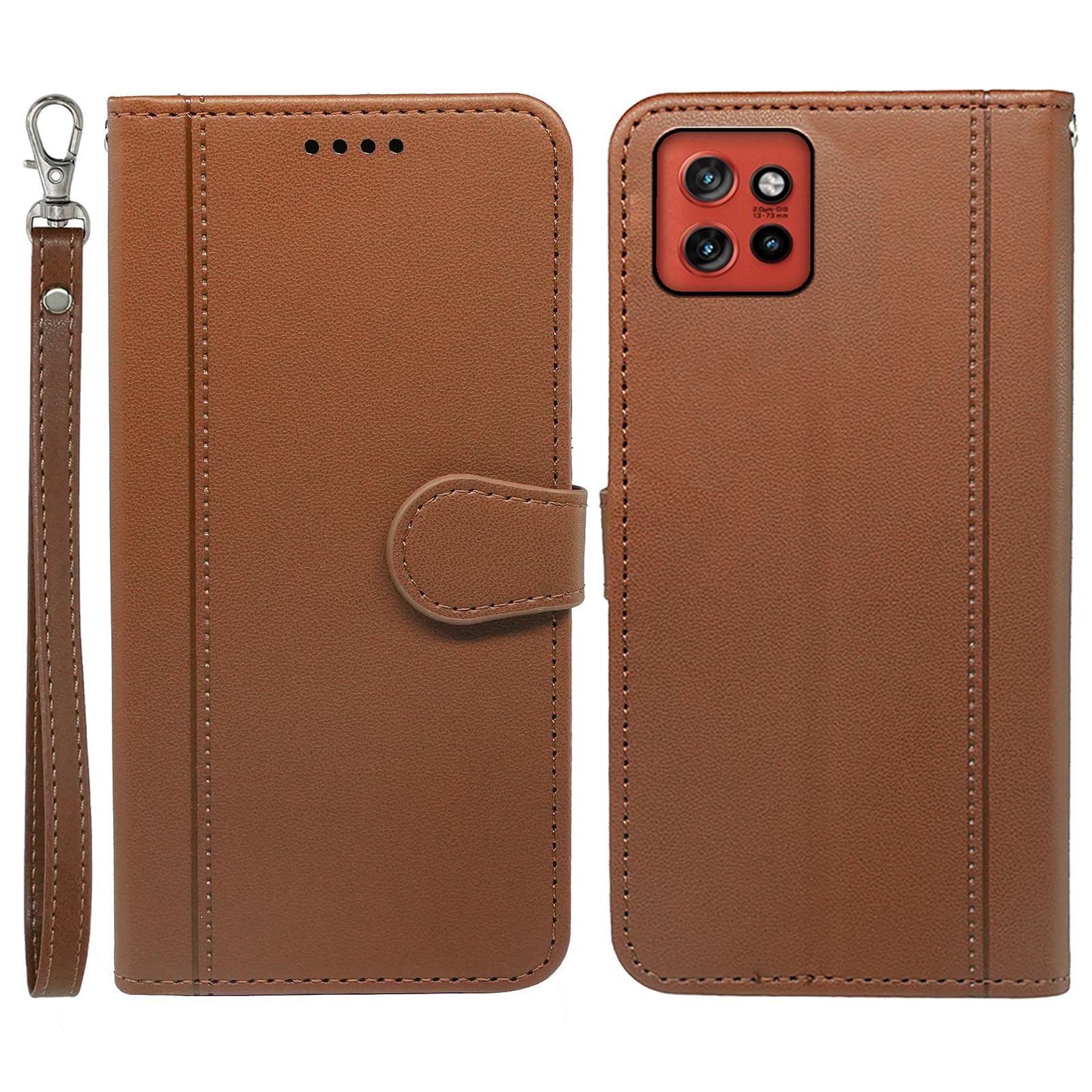 

For Motorola Edge 50 Neo 5G/Moto S50 5G/Thinkphone 25 5G Wallet Case Magnetic Snap Leather Phone Cover with Strap G