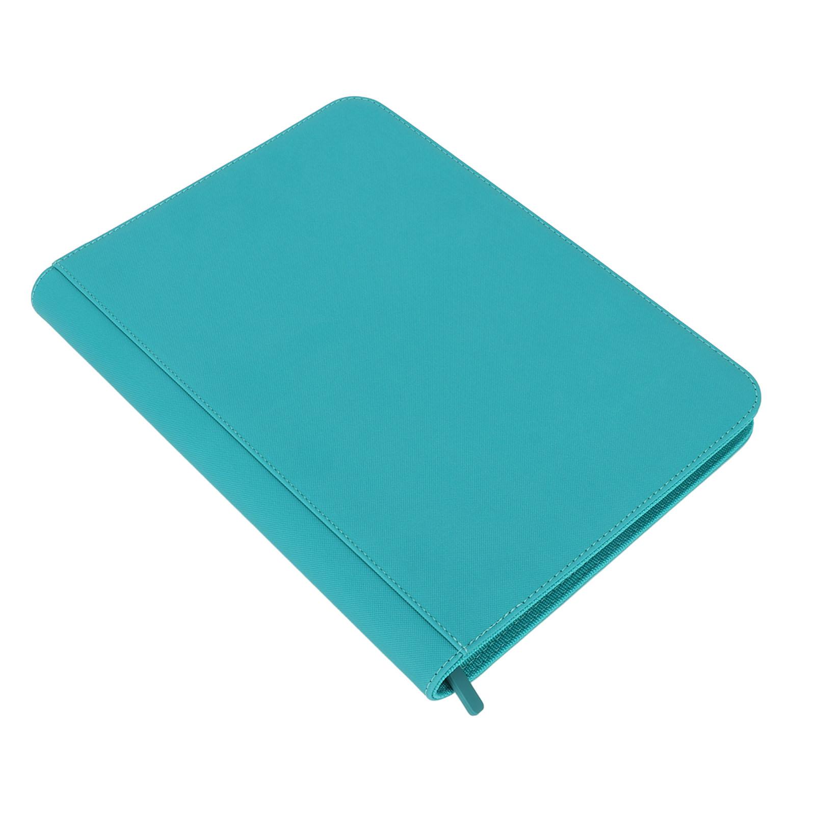 9 Pockets Card Binder Zipper Fully Enclosed PU 360 Side Loading Pocket Trading Card Album Folder for Card Collection