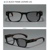 Women's eyewear, men's and women's fashion square frame photochromic glasses