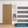 6FT Rustic Interior Sliding Barn Door Mounting Hardware Kit - White