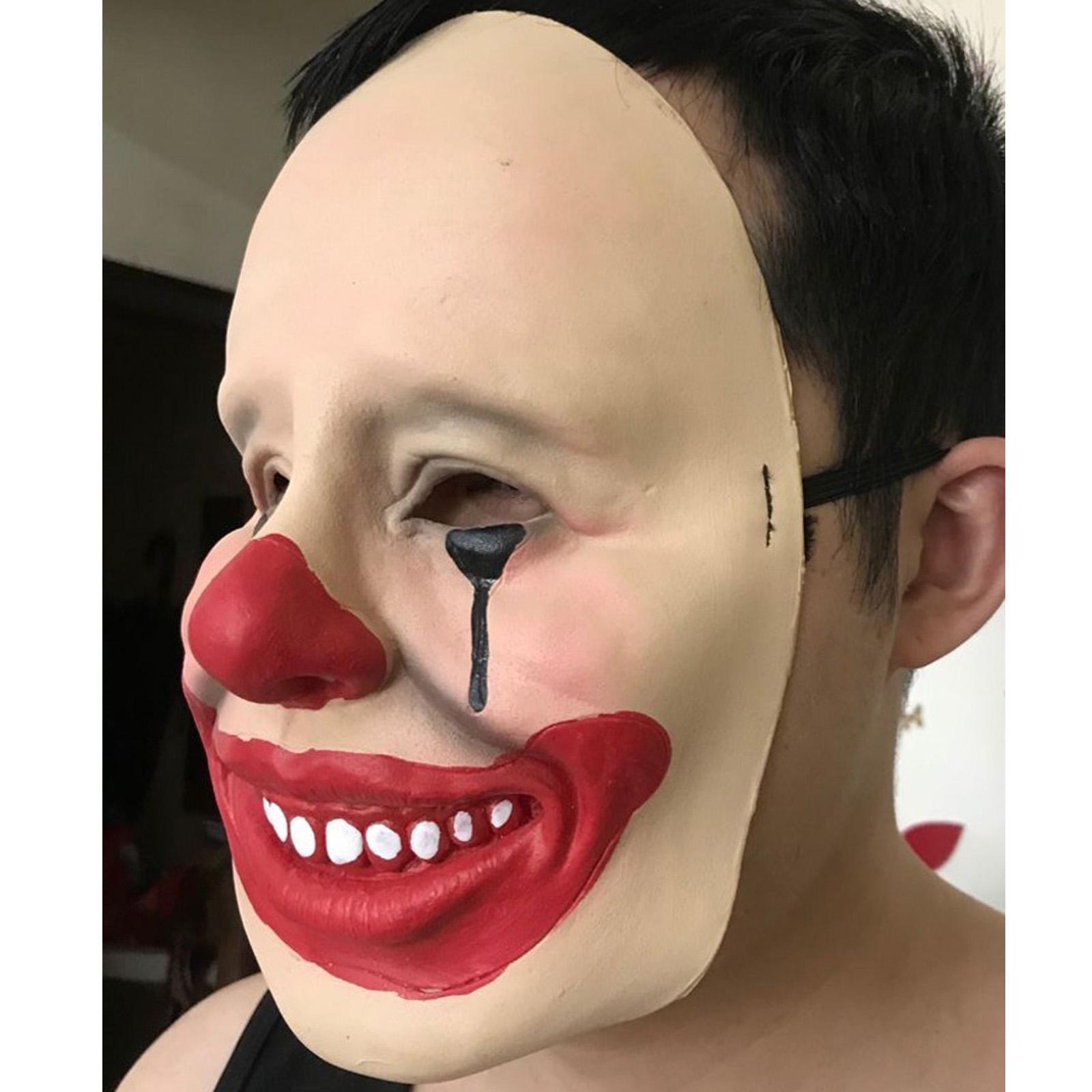 Terrifying clown mask One size fits all adults бежевый