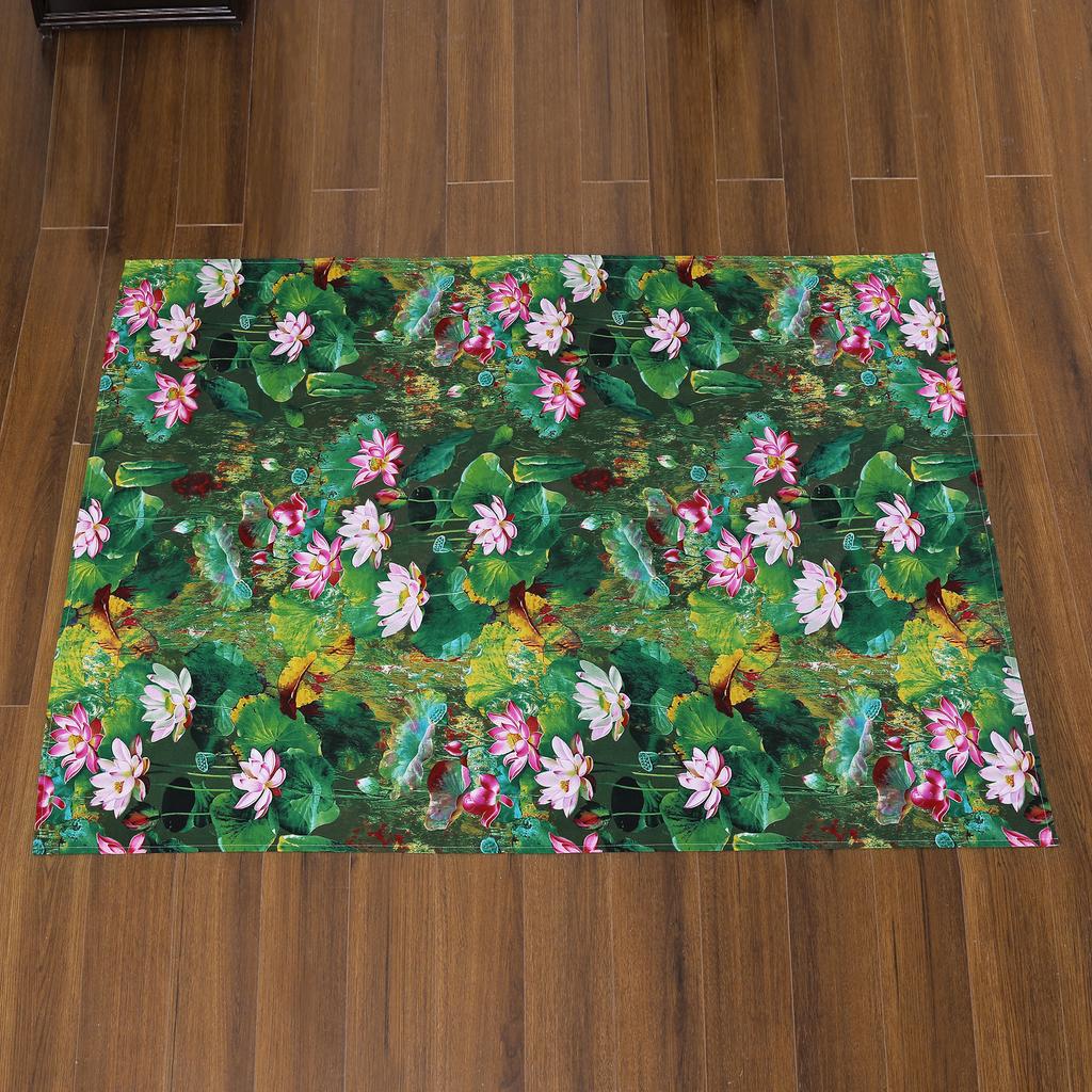 Față de masă din bumbac retro 180G cu imprimare digitală, pictură cu cerneală, decorare, față de masă, restaurant, hotel