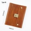 A5 Retro Genuine Leather Password Notebook: European-Style Business Diary with Multifunctional Loose-Leaf Design