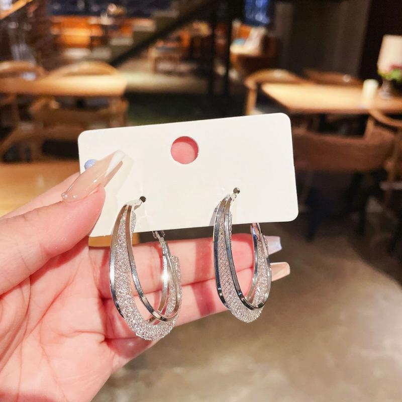 

Серьги-кольца золотые для женщин, модные серьги-сетки с трендовыми серьгами-иглами, серьги класса люкс в подарок, ювелирные изделия