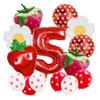 14Pcs Strawberry Fruit Balloons Fruit Themed Balloons Strawberry Latex Balloons Party Fruit Strawberry Theme Summer Party Decor