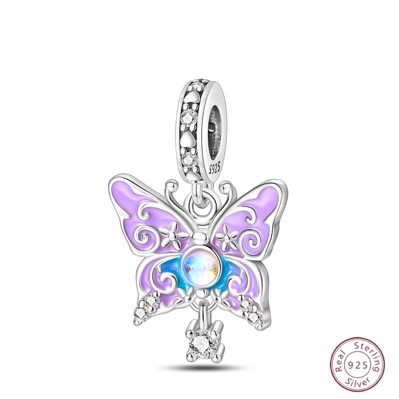 Copper Beaded Pendant Shiny Zircon Spring Cute Bow Original 3Mm Bracelet Women Fine Jewelry