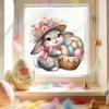 Resurrection Rabbit Sticker Easter Egg Window Decorative Paper for Study Room Beautification Static Glass Sticker