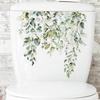 Bathroom Stickers Tropical Green Plant Leaf Flower PVC Self Adhesive Waterproof Wall Sticker for Home Bathroom Toilet Decor 1PC