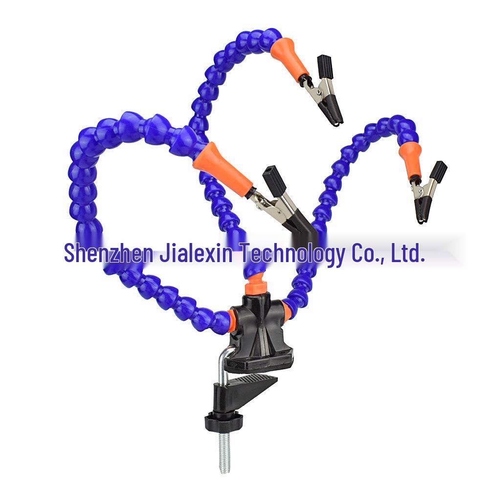 

Three-Jaw Device with Tri-Color Light, USB, and 3x Magnifier for Model Airplane Repair