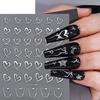 1Pcs 3D Metal Silver Bowknot Nail Art Sticker Exquisite Ribbon Self-Adhesive Nails Decals Y2K Bow Slider DIY Manicure Accesories
