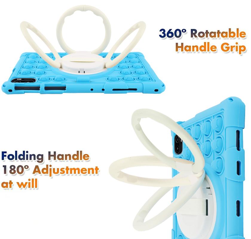 Capa à prova de choque para tablet, ipad pro 11 12.9 m2 m1 360, suporte giratório, alça de mão, ipad air 5 10.9 2022 10th air 4 2020, funda
