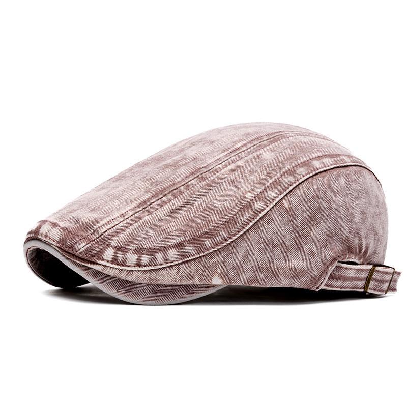 Cottonwashed Blue Denim Beret Hat For Men And Women Casual Fashion Accessory