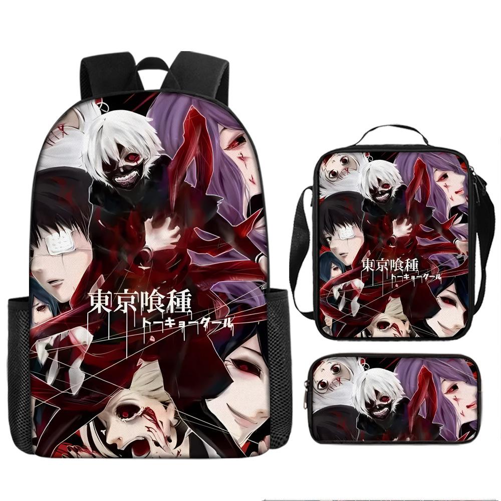 Anime Peripheral Backpack Tokyo Ghoul Food Backpack Kimuken School Bag Computer Bag Tokyo Ghoul Backpack