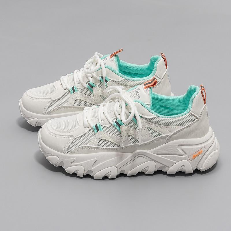 Ins Korean Version Versatile Daddy Shoes Women's 2025 Spring Breathable Platform Sneakers Student Casual Women's Shoes 7787