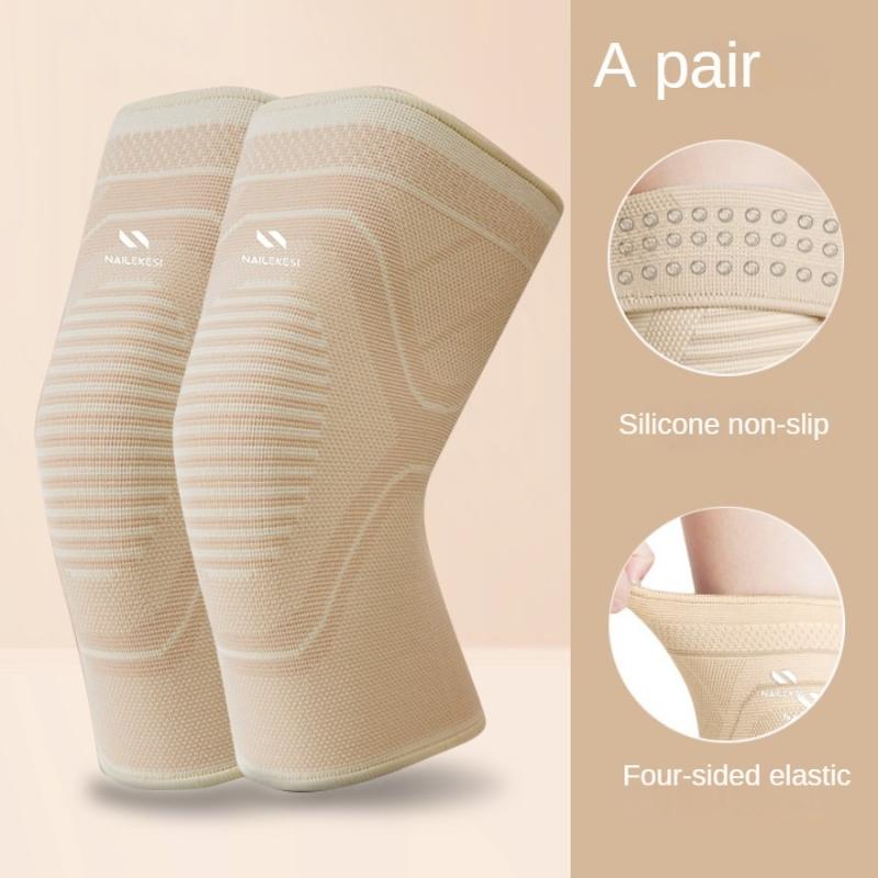 

Спортивные наколенники для женщин со скакалкой для защиты колен, нескользящие, профессиональные наколенники для бадминтона, силиконовые для бега L