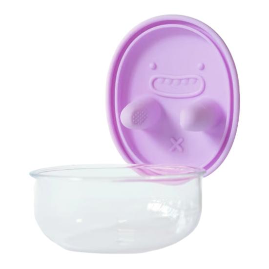 No-Mess Snack Box Transparent Sealed Box with Silicone Lid Reusable Cookies Storage Container Prevent Fingers from Getting Dirty for Picnic Camping