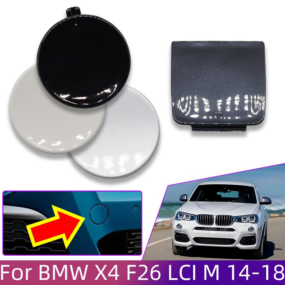 Front Rear Bumper Towing Hook Cover Shell Cap Hauling For BMW X4 F26 LCI M-Sport 2014-2018 #51118065883 51128066750
